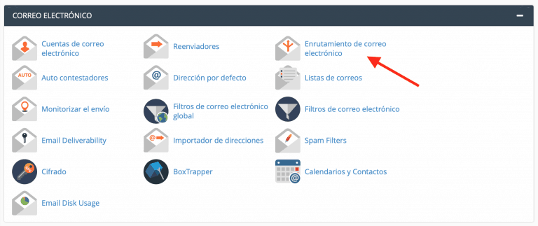 Cpanel Enrutamiento Correo